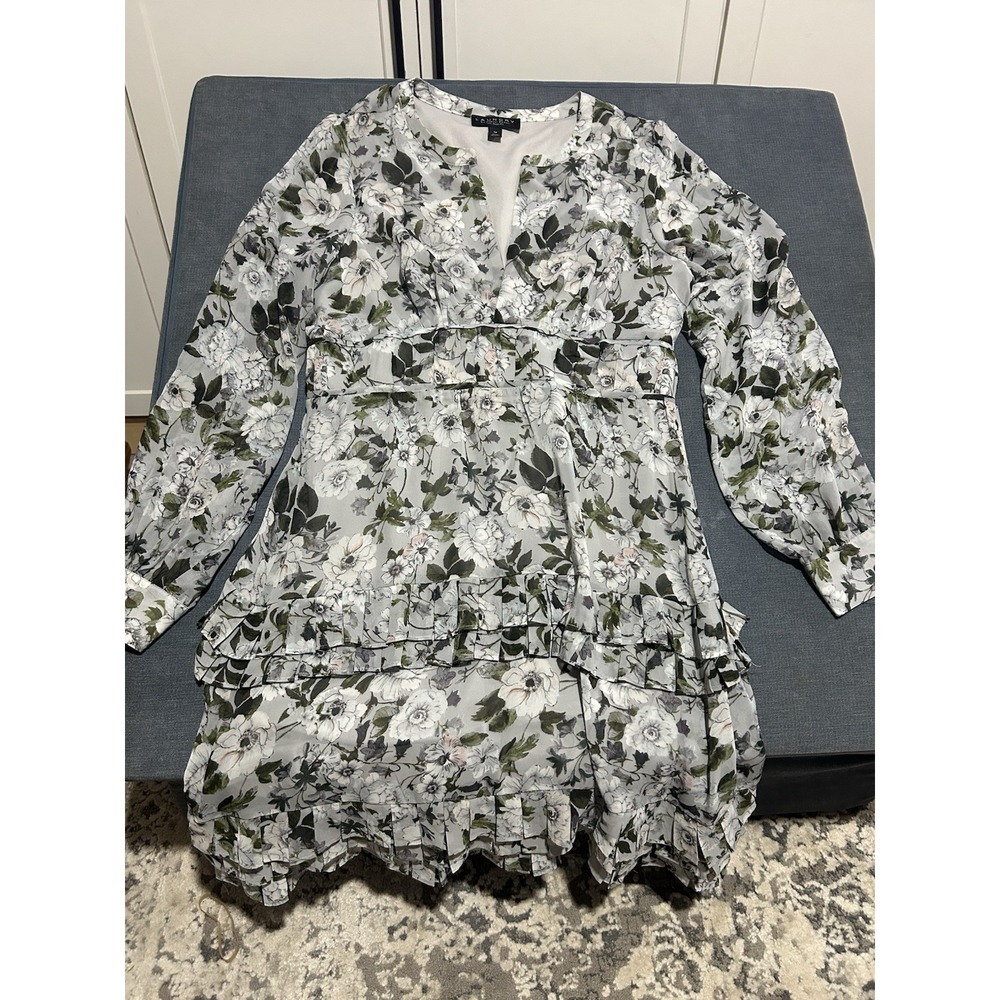Laundry by Shelli Segal Women's Floral Long Sleeve Dress Size‎ 14